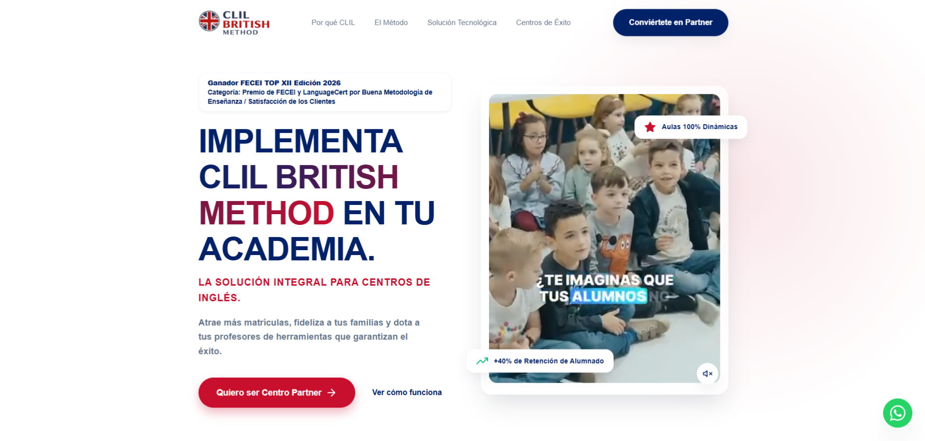 Diseño web Clil British Method en Agramunt — proyecto Webzalia